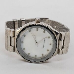 Women's Watch 35MM White Dial Gray Case Gray Mesh Band New‎ Battery